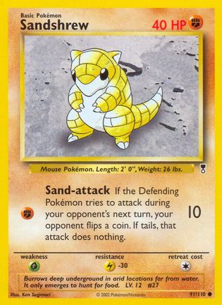 Sandshrew (91/110) [Legendary Collection] Reverse Holofoil