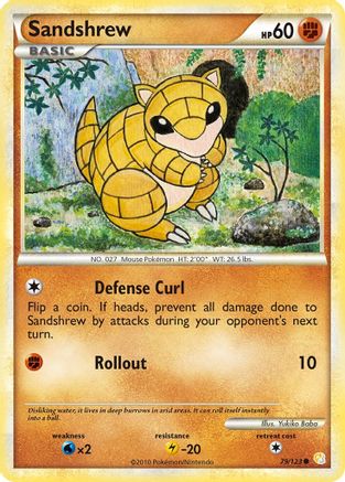 Sandshrew (79/123) [HeartGold & SoulSilver: Base Set] Reverse Holofoil