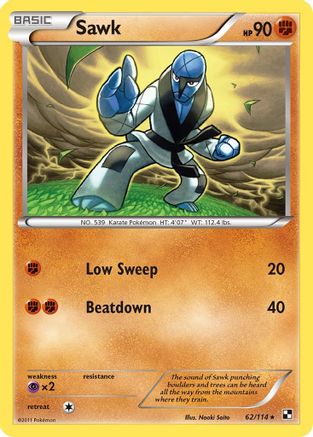 Sawk (62/114) [Black & White: Base Set] Reverse Holofoil