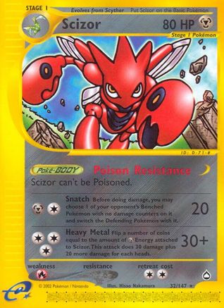 Scizor (32/147) [Aquapolis] Reverse Holofoil
