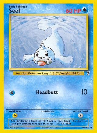 Seel (92/110) [Legendary Collection] Reverse Holofoil