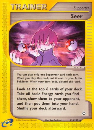 Seer (133/147) [Aquapolis] Reverse Holofoil