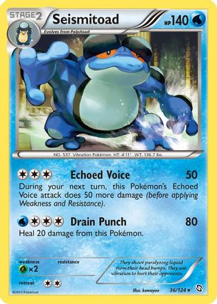 Seismitoad (36/124) [Black & White: Dragons Exalted] Reverse Holofoil