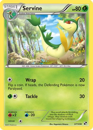 Servine (3/114) [Black & White: Base Set] Reverse Holofoil