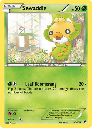 Sewaddle (1/101) [Black & White: Noble Victories] Reverse Holofoil