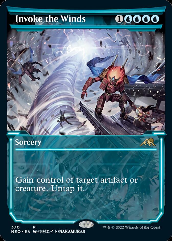 Invoke the Winds (Showcase Soft Glow) [Kamigawa: Neon Dynasty] Foil