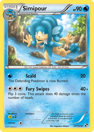 Simipour (34/114) [Black & White: Base Set] Reverse Holofoil