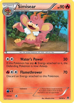 Simisear (19/98) [Black & White: Emerging Powers] Reverse Holofoil