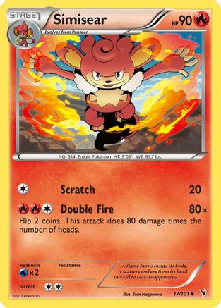 Simisear (17/101) [Black & White: Noble Victories] Reverse Holofoil