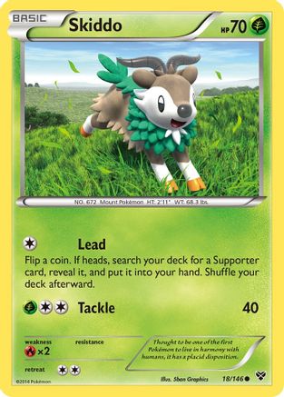 Skiddo (18/146) [XY: Base Set] Reverse Holofoil