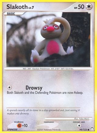 Slakoth (99/123) [Diamond & Pearl: Mysterious Treasures] Reverse Holofoil