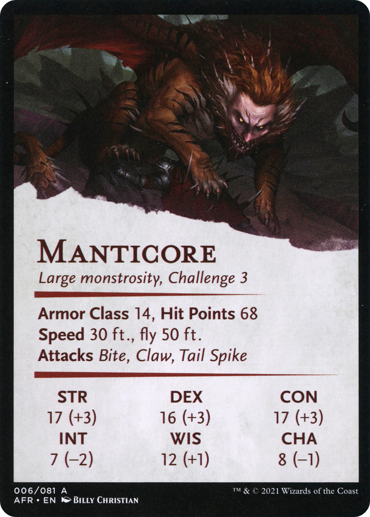 Manticore // Manticore  [Adventures in the Forgotten Realms Art Series] (Borderless)