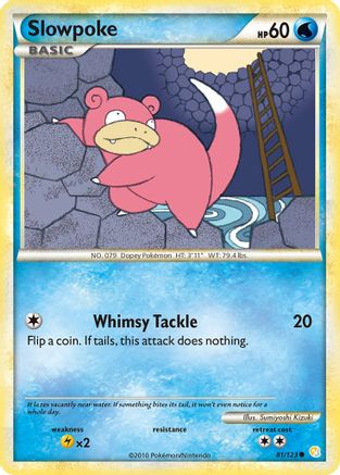 Slowpoke (81/123) [HeartGold & SoulSilver: Base Set] Reverse Holofoil