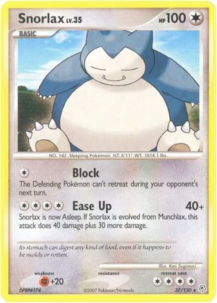 Snorlax (37/130) [Diamond & Pearl: Base Set] Reverse Holofoil