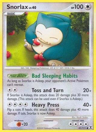 Snorlax (81/111) [Platinum: Rising Rivals] Reverse Holofoil