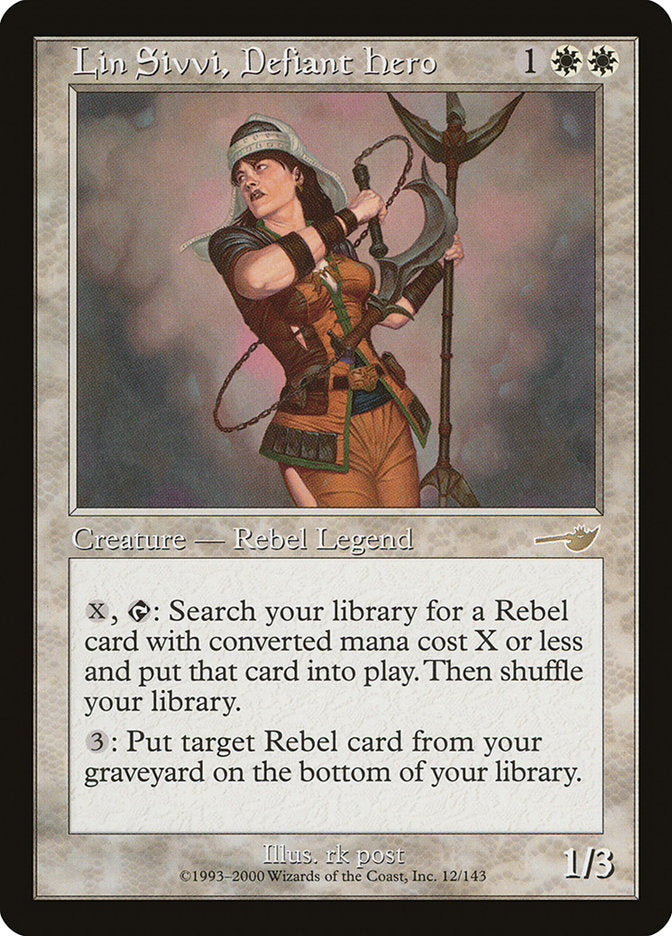 Lin Sivvi, Defiant Hero [Nemesis] Foil