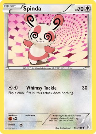 Spinda (115/149) [Black & White: Boundaries Crossed] Reverse Holofoil