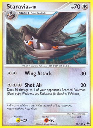 Staravia (52/100) [Diamond & Pearl: Stormfront] Reverse Holofoil