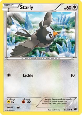Starly (95/116) [Black & White: Plasma Freeze] Reverse Holofoil