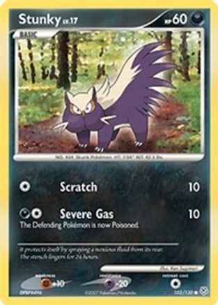 Stunky (102/130) [Diamond & Pearl: Base Set] Reverse Holofoil