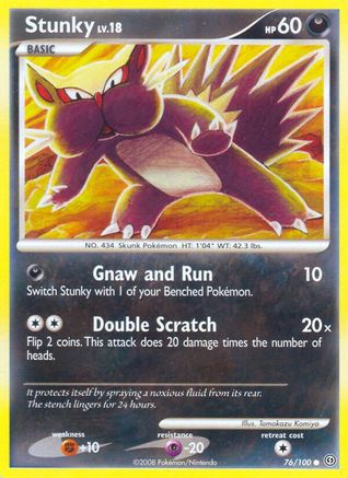 Stunky (76/100) [Diamond & Pearl: Stormfront] Reverse Holofoil