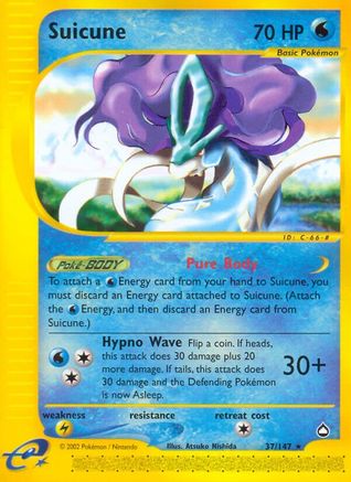 Suicune (37/147) [Aquapolis] Reverse Holofoil