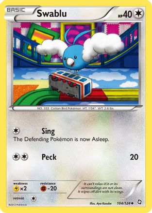 Swablu (104/124) [Black & White: Dragons Exalted] Reverse Holofoil