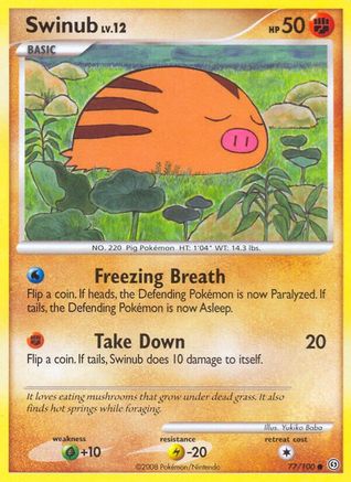 Swinub (77/100) [Diamond & Pearl: Stormfront] Reverse Holofoil