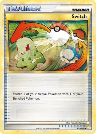 Switch (102/123) [HeartGold & SoulSilver: Base Set] Reverse Holofoil