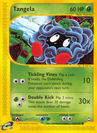 Tangela (112/147) [Aquapolis] Reverse Holofoil