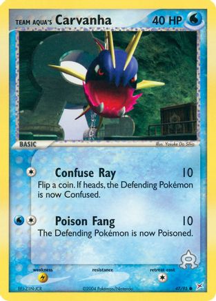Team Aqua's Carvanha (47/95) [EX: Team Magma vs Team Aqua] Reverse Holofoil