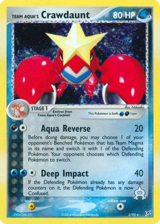 Team Aqua's Crawdaunt (2/95) [EX: Team Magma vs Team Aqua] Reverse Holofoil
