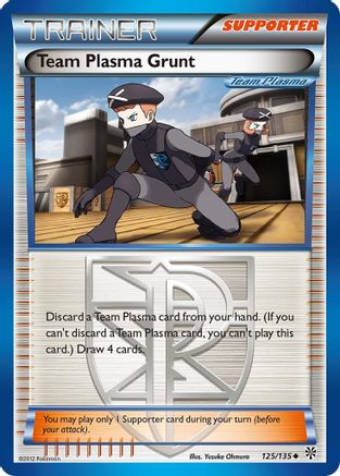 Team Plasma Grunt (125/135) [Black & White: Plasma Storm] Reverse Holofoil