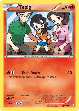 Tepig (25/113) [Black & White: Legendary Treasures] Reverse Holofoil