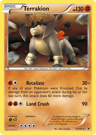 Terrakion (73/101) [Black & White: Noble Victories] Reverse Holofoil