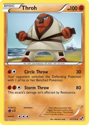 Throh (61/114) [Black & White: Base Set] Reverse Holofoil
