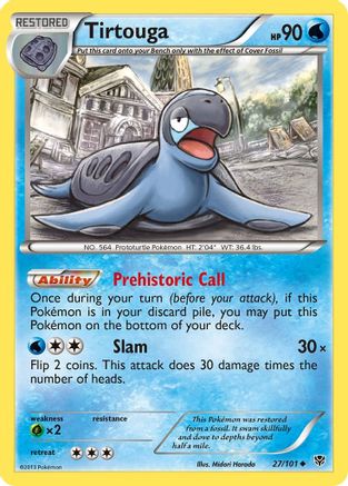 Tirtouga (27/101) [Black & White: Plasma Blast] Reverse Holofoil