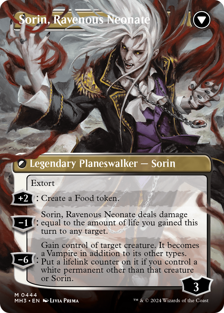 Sorin of House Markov // Sorin, Ravenous Neonate (Borderless) [Modern Horizons 3] Foil