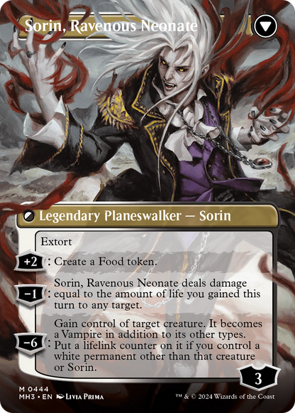 Sorin of House Markov // Sorin, Ravenous Neonate (Borderless) [Modern Horizons 3] Foil