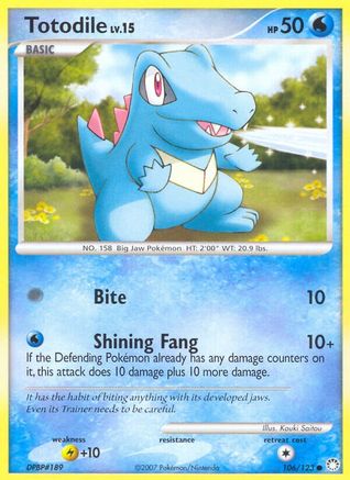 Totodile (106/123) [Diamond & Pearl: Mysterious Treasures] Reverse Holofoil