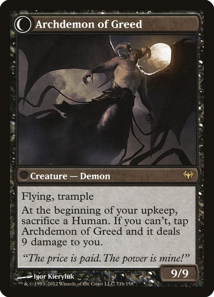 Ravenous Demon // Archdemon of Greed [Dark Ascension] Foil