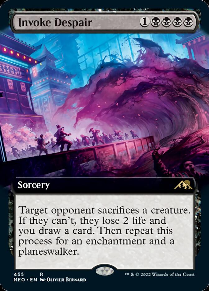 Invoke Despair (Extended Art) [Kamigawa: Neon Dynasty] Foil