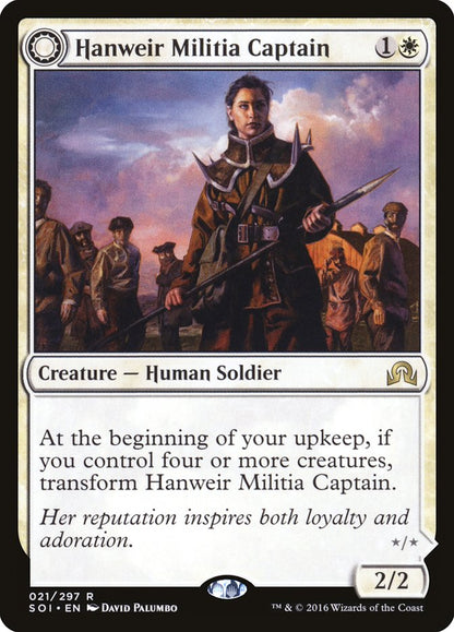 Hanweir Militia Captain // Westvale Cult Leader [Shadows over Innistrad] Foil