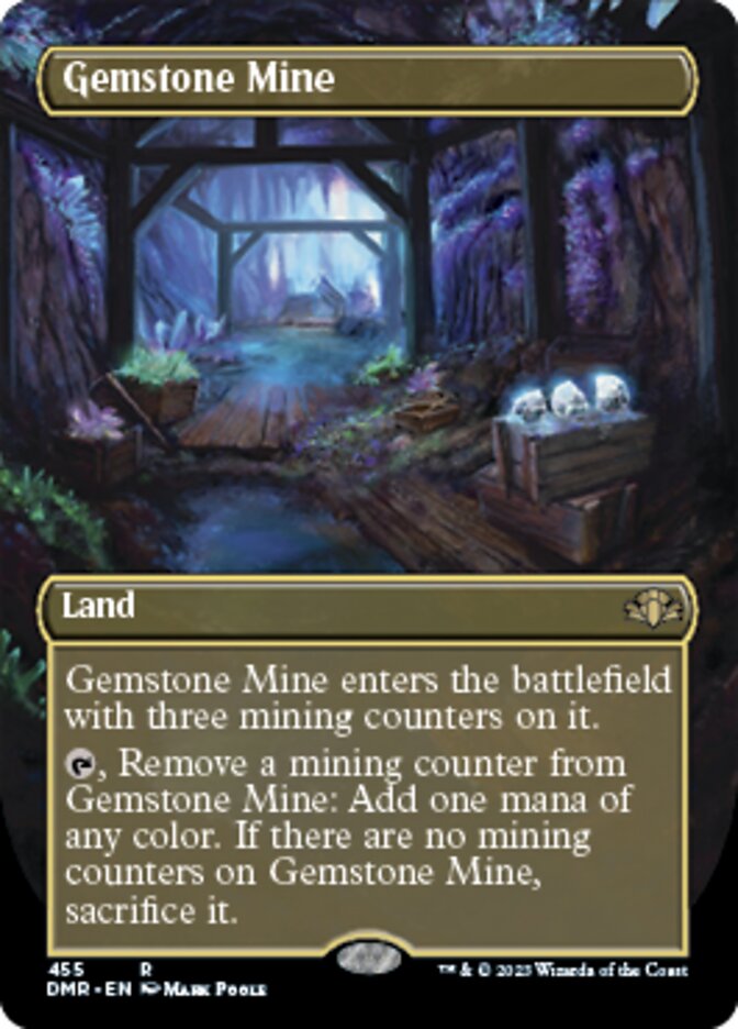 Gemstone Mine (Borderless Alternate Art) [Dominaria Remastered] Foil