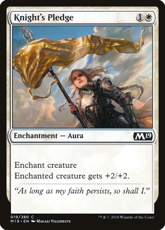 Knight's Pledge [Core Set 2019] Foil