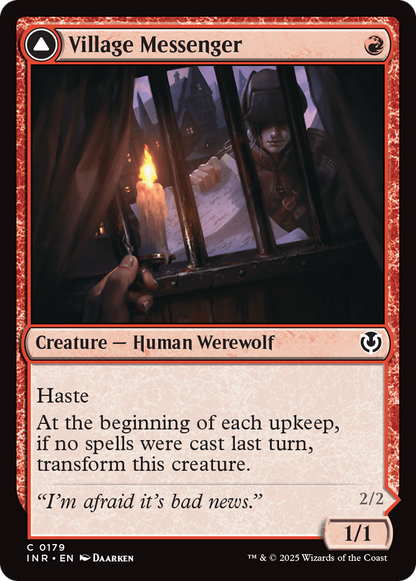 Village Messenger // Moonrise Intruder [Innistrad Remastered] Foil