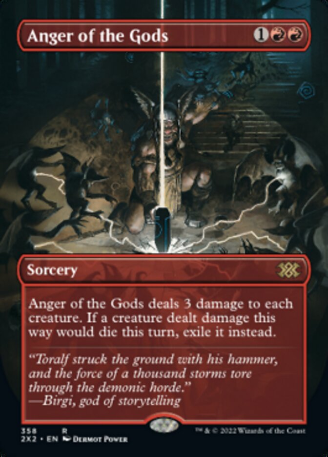 Anger of the Gods (Borderless Alternate Art) [Double Masters 2022] Foil