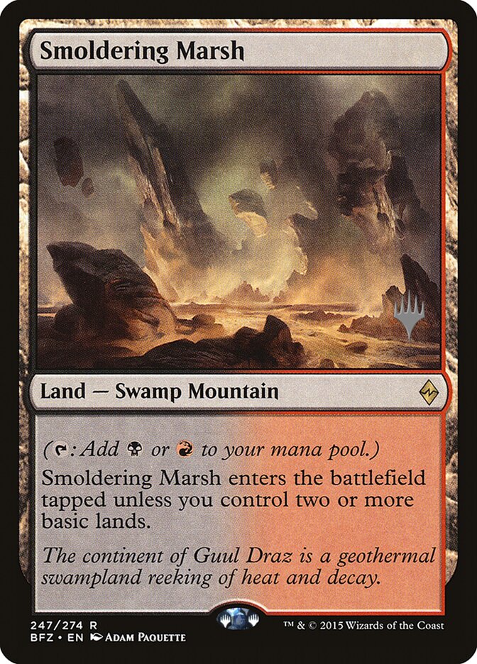 Smoldering Marsh [Battle for Zendikar Promos] Foil