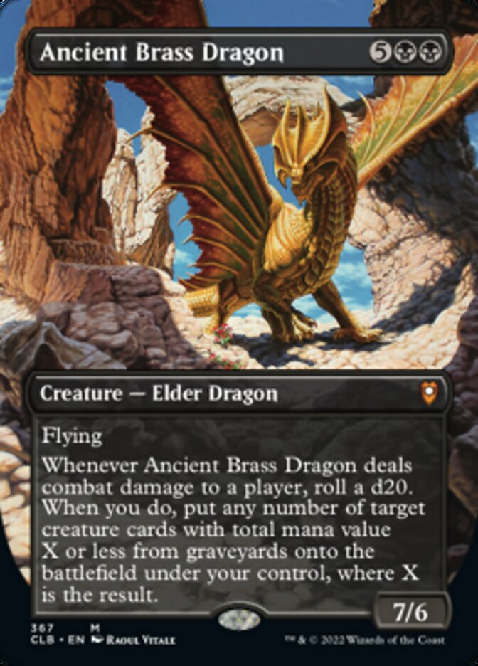 Ancient Brass Dragon (Borderless Alternate Art) [Commander Legends: Battle for Baldur's Gate] Foil