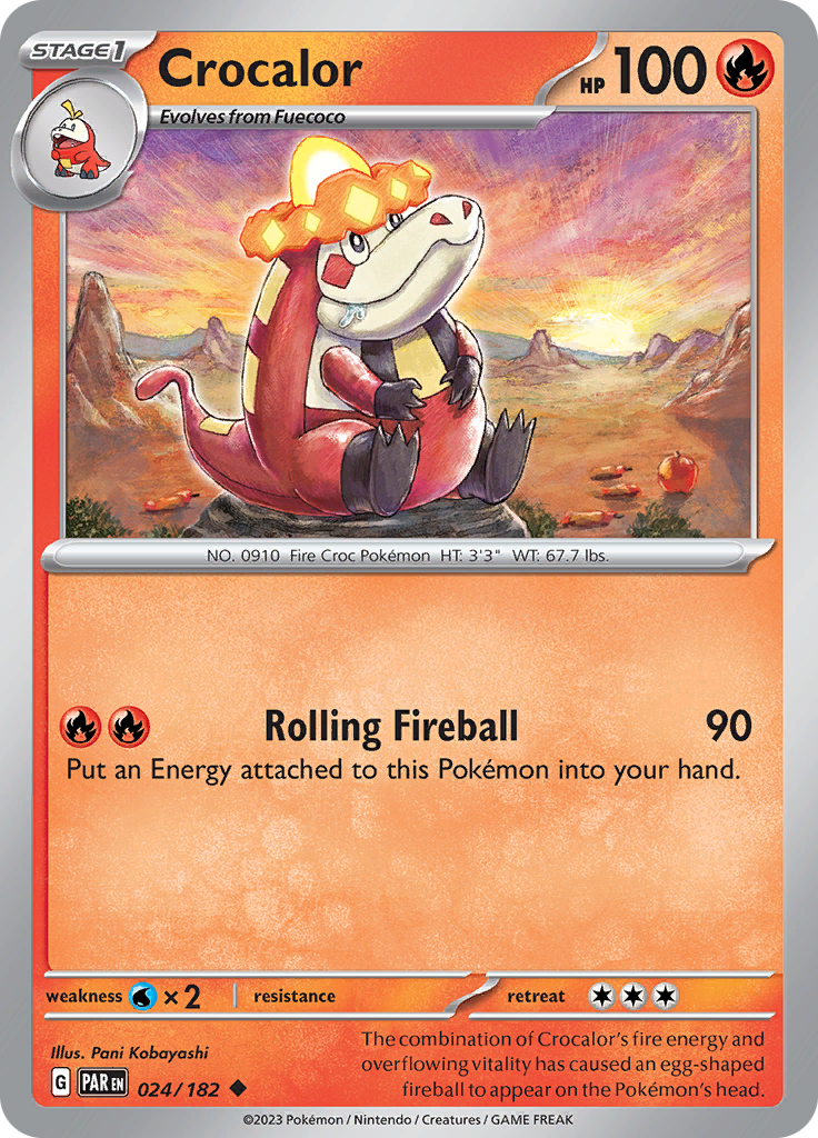 Crocalor (024/182) [Scarlet & Violet: Paradox Rift] Reverse Holofoil